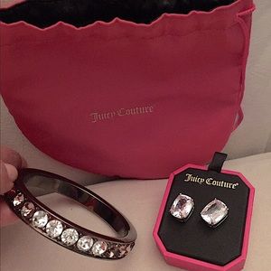 Juicy Couture Crystal Bangle & Earring Set